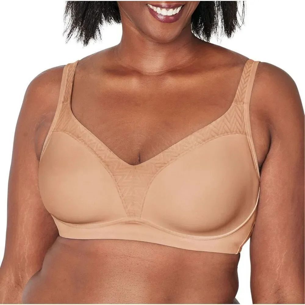 Playtex NWT 18 Hour Bounce Control Wirefree Bra Taupe 44DDD